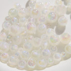 Pearl Acrylic Beads 8-16mm Mermaid Imitation Shimmer 10pcs 2