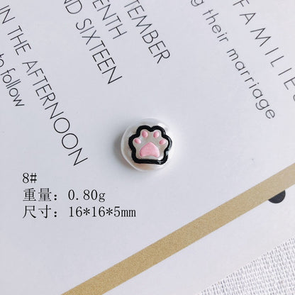Hand Painted Irregular Shaped Acrylic Beads Imitation Pearl 10pcs 22