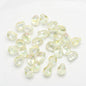Electroplated Skull Head Glass Beads 8mm x 10mm Iridescent 30pcs 17