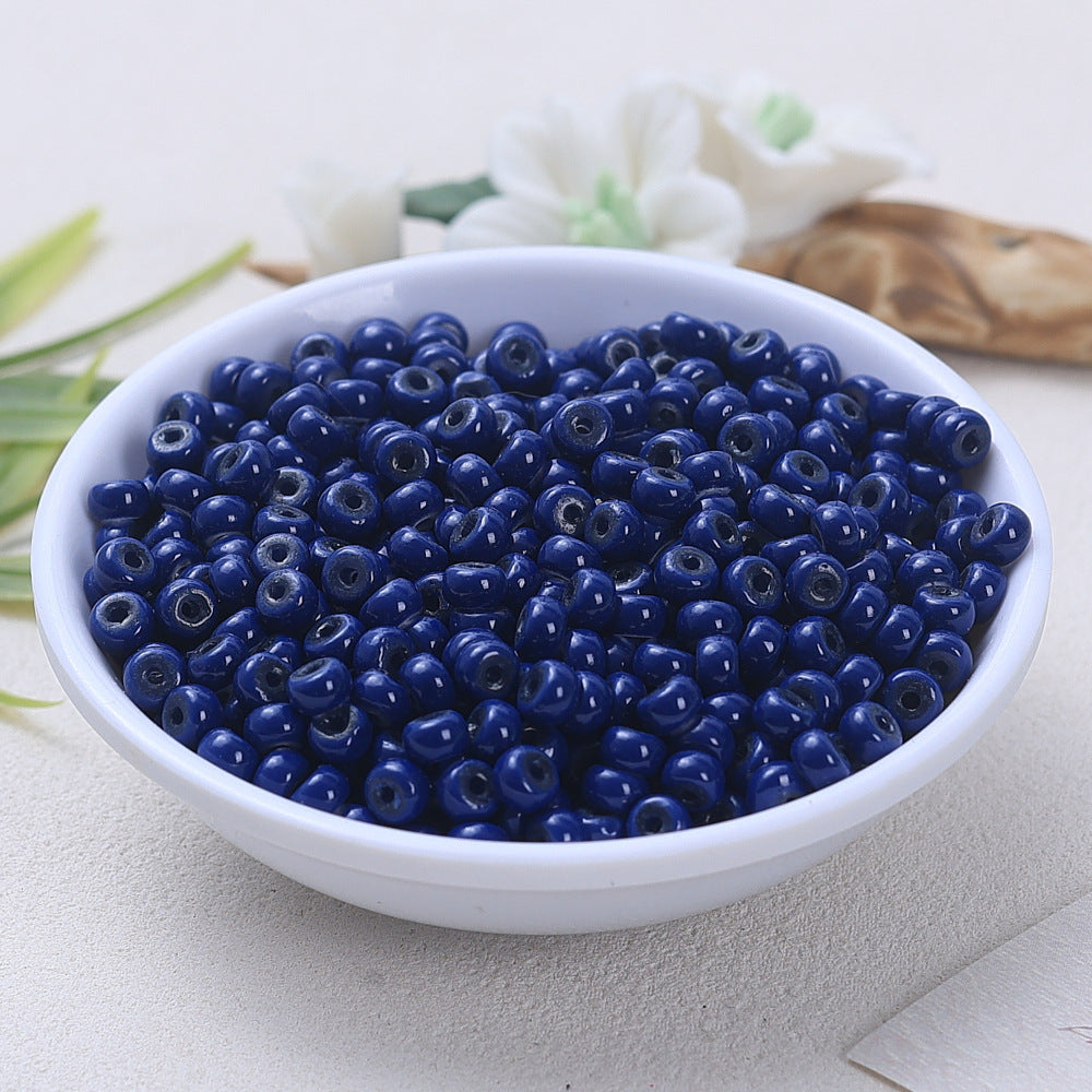 Glass Donut Spacer Beads 4mm Solid Color 200pcs 24
