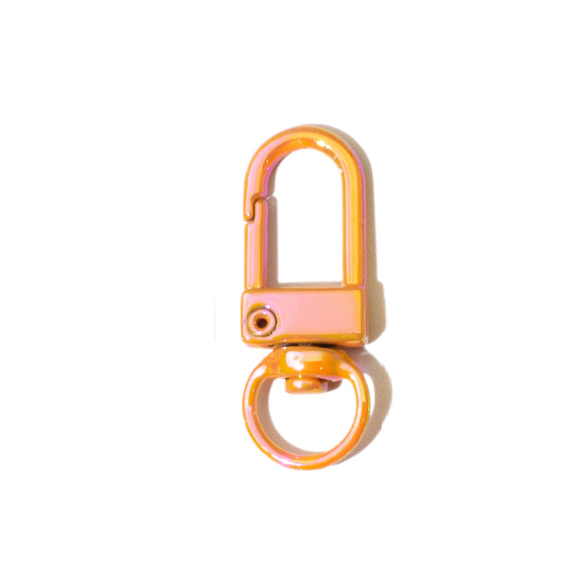 Colorful Zinc Alloy Keychain Clasps 32mm Plating 10pcs 11
