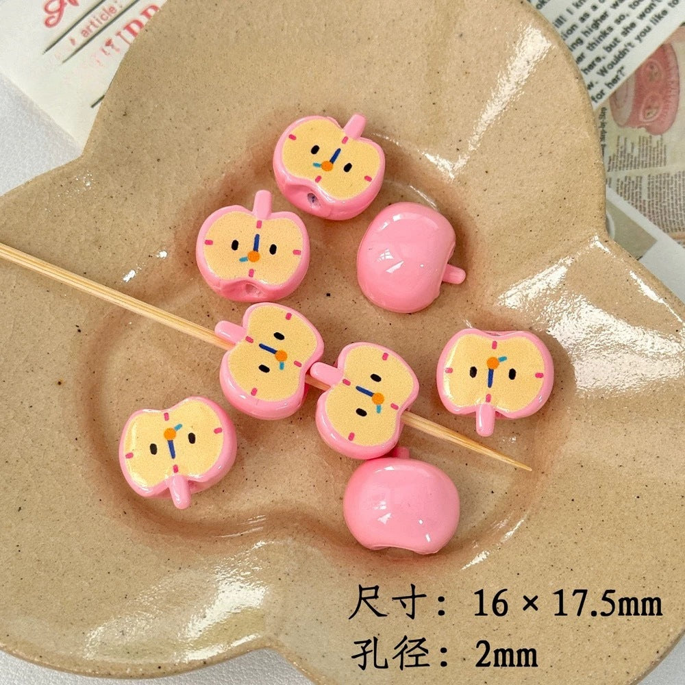 Cartoon Star and Penguin Series Acrylic Beads Printed 10pcs 12