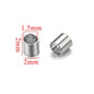 Stainless Steel Tube Metal Beads 1.5/2/2.5mm Crimp Style 200pcs 9