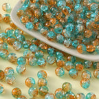 Crackle Round Glass Beads 10mm Vibrant Colors Sparkling Texture 100pcs 4