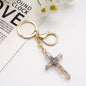 Handmade Acrylic Flower Cross Keychain Creative Pastel Colors 15