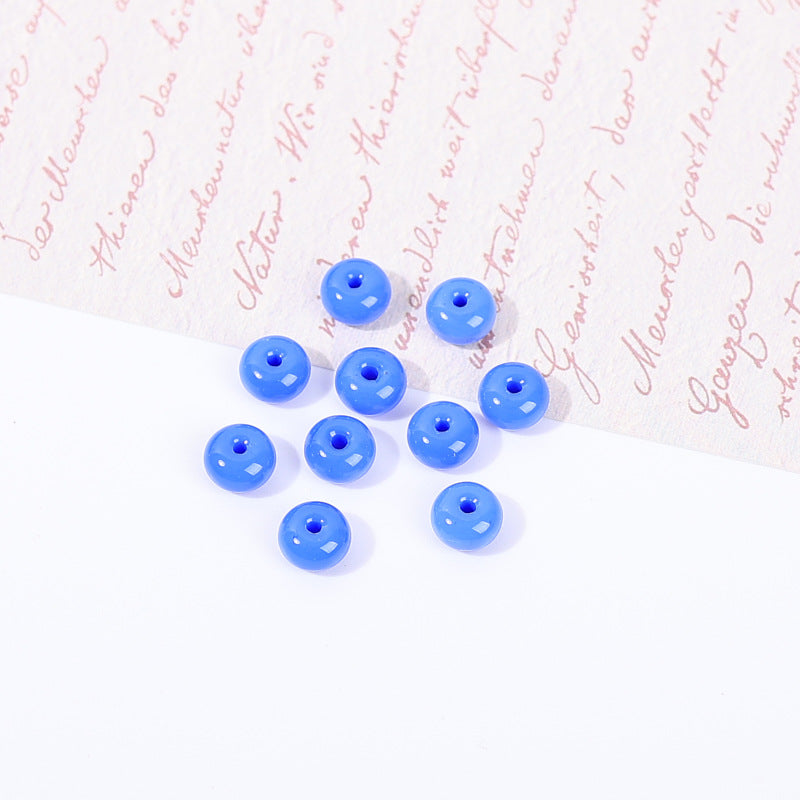 Glass Round Spacer Beads 6mm 8mm Imitation Jade Color 100pcs 8
