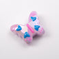 Colorful Plating Butterfly Acrylic Beads 29mm Mixed Smooth Faceted 10pcs 7