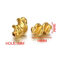 Stainless Steel Twist Metal Beads 8-11mm Color Retaining 5pcs 7