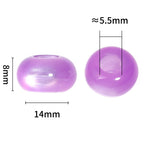 Resin Round Spacer Beads 14x8mm Transparent Solid Color 100pcs 3