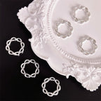 Filigree Flower Circle Metal Beads Frame 15mm Decorative 60pcs 2