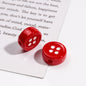 Painted Button Acrylic Beads 12mm Glossy Baked Paint 50pcs 15