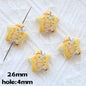 Butterbar Printed Star Acrylic Beads 25mm Glossy Pastel 20pcs 8