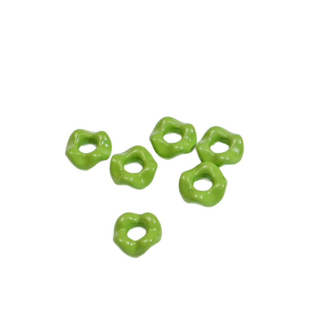 Acrylic Wavy Spacer Beads 9mm Mini Glossy Finish 100pcs 4