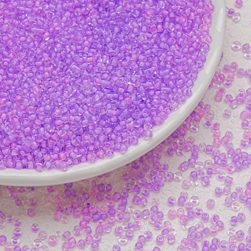 Dyed Core Seed Glass Beads 3mm Translucent Mixed Colors 32