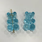 Clear Candy Colored Teddy Bear Acrylic Beads 12x18mm 10pcs 11