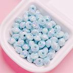 Plating Small Flying Saucer Acrylic Beads 10mm UV Colors Mixed 20pcs 3