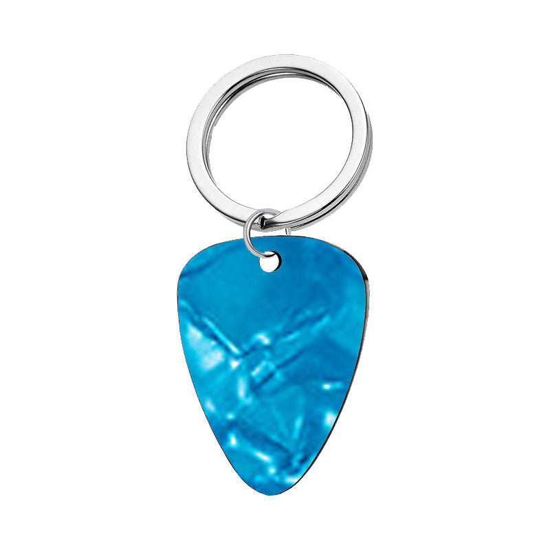 Stainless Steel Paddle Keychain Polished Teardrop Shape Vibrant Colors 3