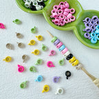 Cup Metal Beads 8mm Baking Painted Pastel Colors 30pcs 3