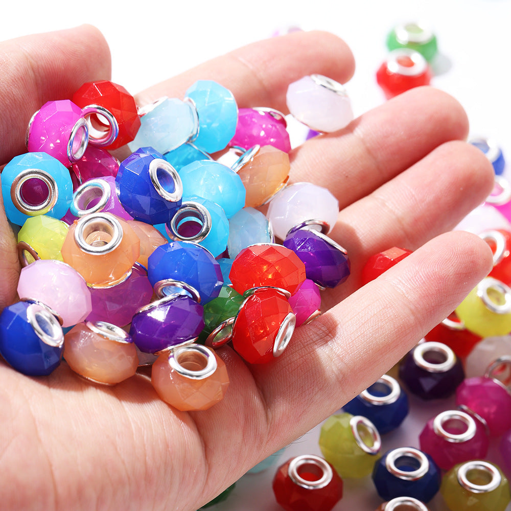 Acrylic Faceted Spacer Beads 9*14mm Jelly Colored 100pcs 3