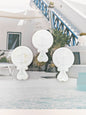 Plating KT Mirror Acrylic Beads 40mm Rounded Embossed Faces 50pcs 12