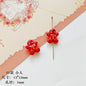 Christmas Painted Alloy Metal Beads Bright Red Glossy White 10pcs 10