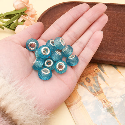 Blue Tone Resin Spacer Beads Mixed Shapes Multicolor 40pcs 22