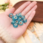 Blue Tone Resin Spacer Beads Mixed Shapes Multicolor 40pcs 22