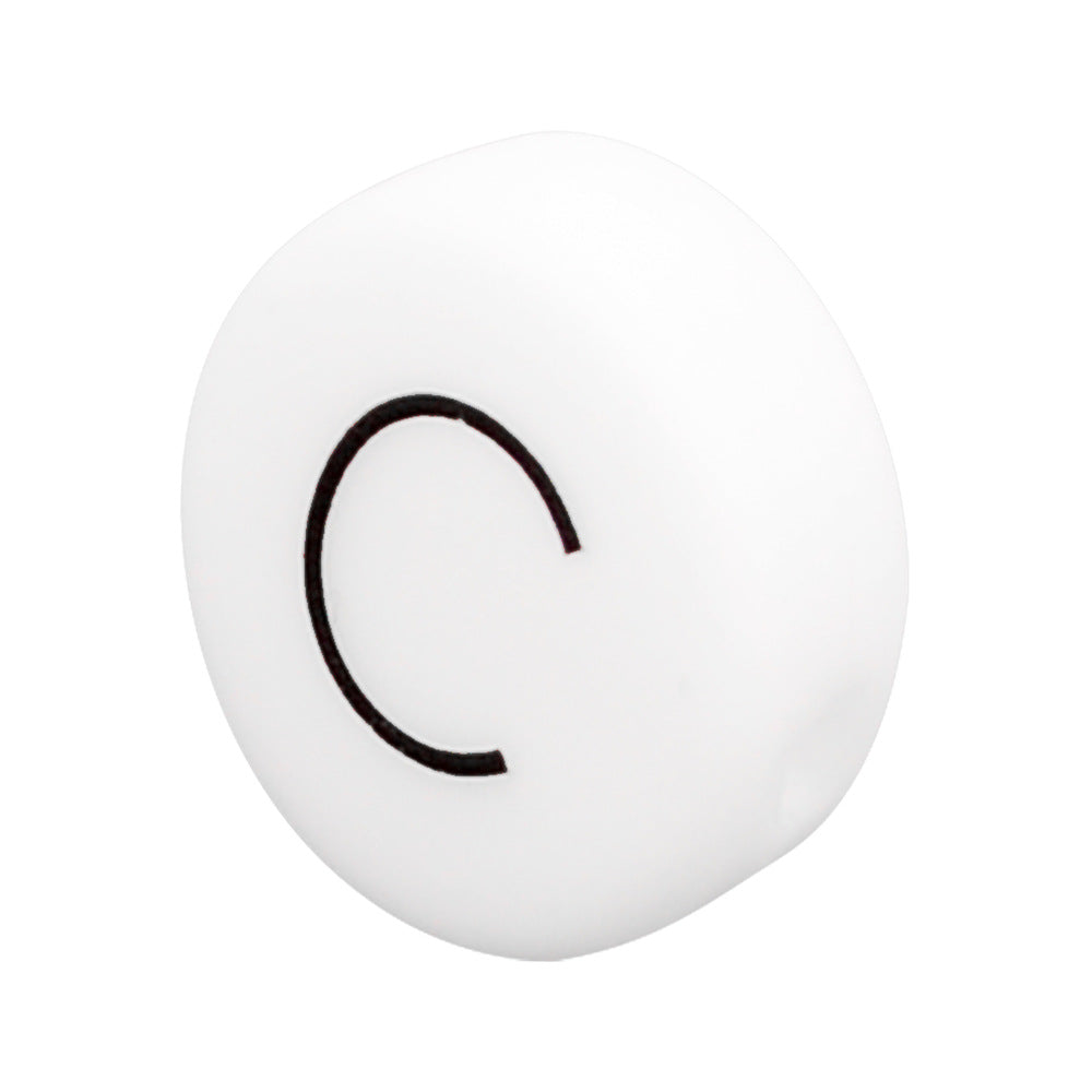 12mm Silicone Letter Beads Flat Round Alphabet Options 20pcs 7