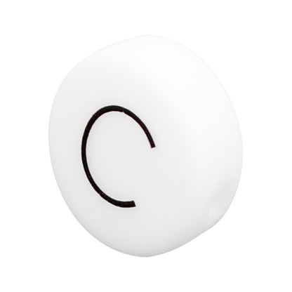 12mm Silicone Letter Beads Flat Round Alphabet Options 20pcs 7
