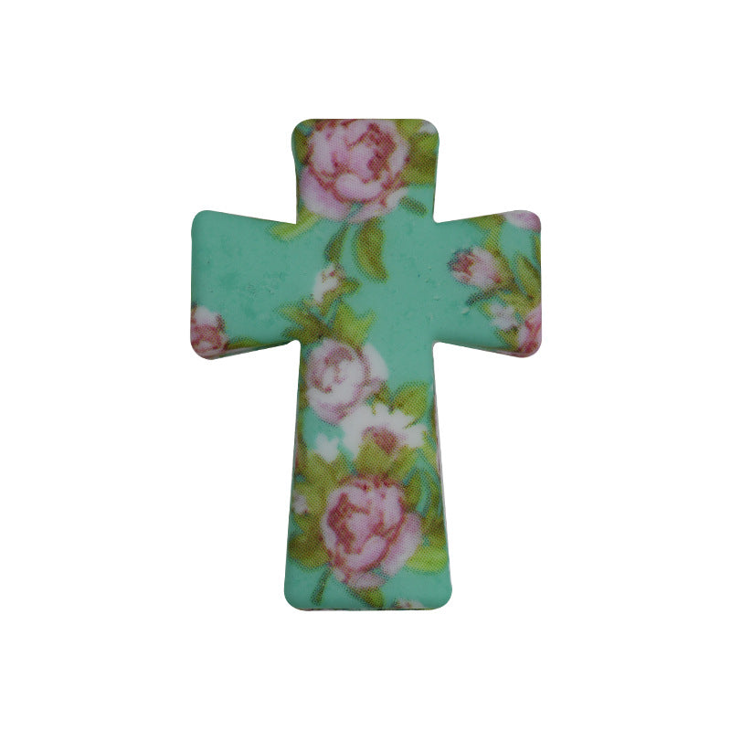 Silicone Focal Beads Cross Sunflower Skull Camouflage 20pcs