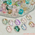 Gradient Faceted Hexagonal Prisms Glass Beads 20mm 25pcs 6