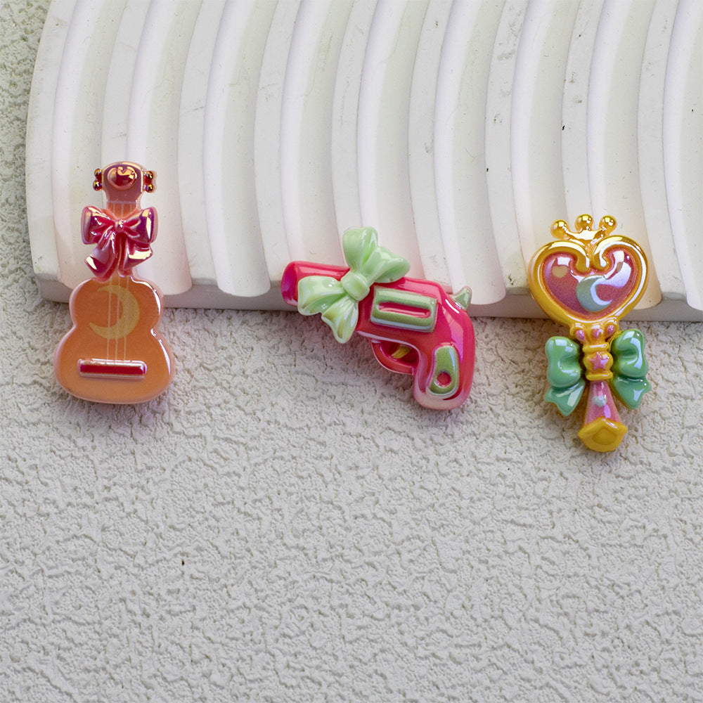 Plating Resin Beads Sailor Moon Series Glossy Magic Motif 20pcs 2