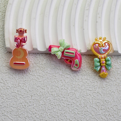 Plating Resin Beads Sailor Moon Series Glossy Magic Motif 20pcs 2