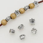 Dancing Lion Metal Beads 10mm Tibetan Large Hole Alloy 20pcs