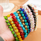 Millefiori Heart Lampwork Glass Beads 12mm Colorful Swirl 50pcs