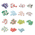 Christmas Flat Clay Beads 10mm Festive Icons Mixed Colors 100pcs 4
