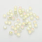 Electroplated Rose Glass Beads 6mm Small Etched Floral 50pcs 13