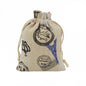 Cotton Linen Drawstring Pouches 10x14cm Animal and Botanical Prints 2pcs 23