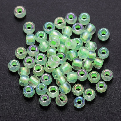 Glow In The Dark Seed Glass Beads 3mm Multicolor Stripes 1800pcs 9