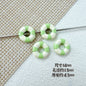 Swimming Ring Metal Beads 14mm Two-Tone Enamel Painted 10pcs 9