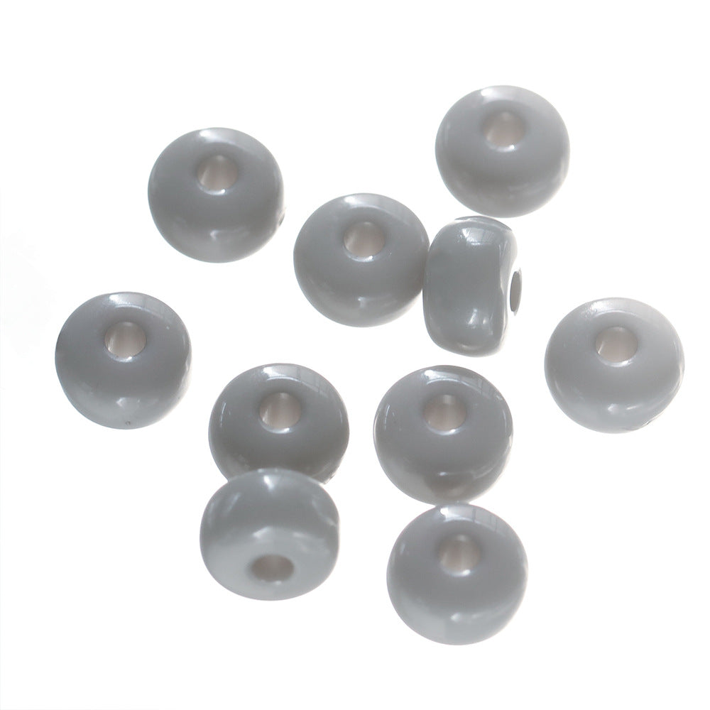Acrylic Oblate Spacer Beads 4x7mm Baking Painted 100pcs 8