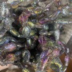 Electroplated Fish Glass Beads 10x14mm Japanese Style Perforated 30pcs 20