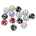 Embellished Bubblegum Beads 16mm Heart Embedded Rhinestone 10pcs 4