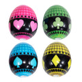 Easter Heart Egg Acrylic Beads 20mm Plaid Pattern 10pcs 6