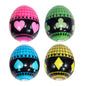 Easter Heart Egg Acrylic Beads 20mm Plaid Pattern 10pcs 6