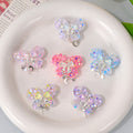 Star Glitter Butterfly Resin Beads 27mm Translucent Sparkle 2pcs