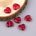 Colored Heart-Shaped Transparent Glass Beads 12mm 20pcs 2