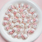 Painted Round Acrylic Beads 16mm Cartoon Hand Painted Imitation Pearl 5pcs 6