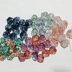 Vintage Cat Claw Glass Beads 15mm Glossy Translucent Colors 50pcs