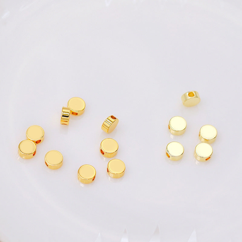 Brass Flat Metal Beads Gold Tone Butterfly Star Heart Circle 50pcs 6